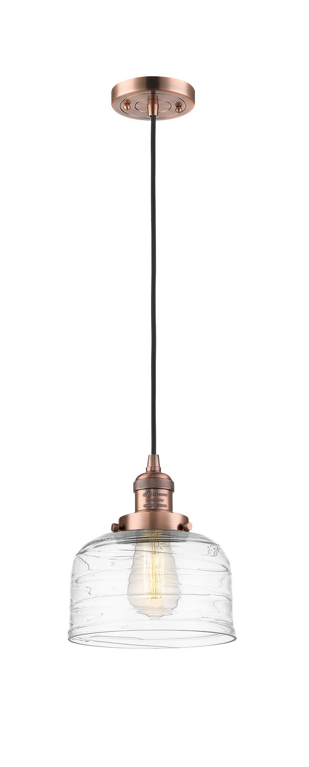 Innovations 201C-AC-G713 One Light Mini Pendant, Antique Copper