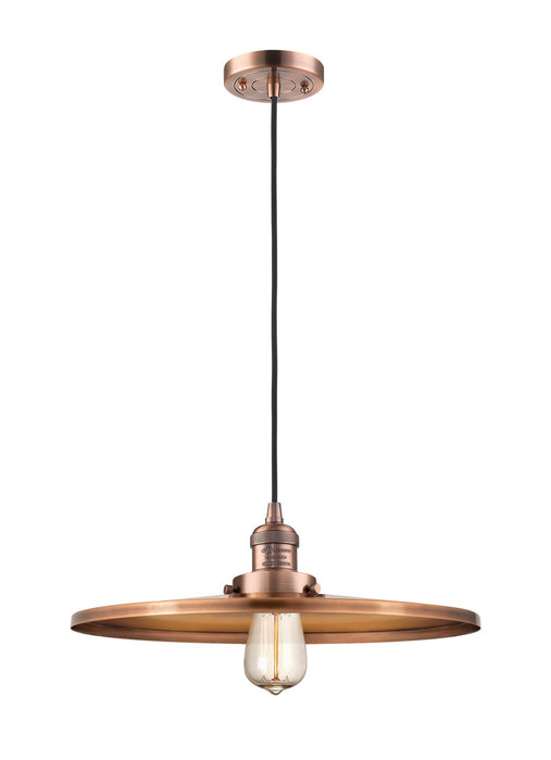 Innovations 201C-AC-MFR-AC-16 One Light Mini Pendant, Antique Copper