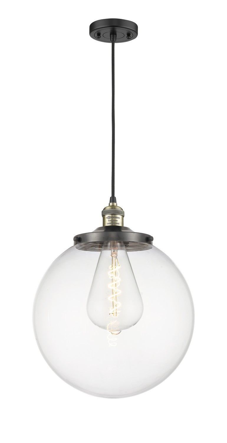 Innovations 201C-BAB-G202-14 One Light Mini Pendant, Black Antique Brass