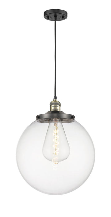Innovations 201C-BAB-G202-14 One Light Mini Pendant, Black Antique Brass