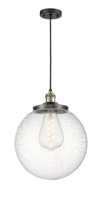 Innovations 201C-BAB-G204-14 One Light Mini Pendant, Black Antique Brass