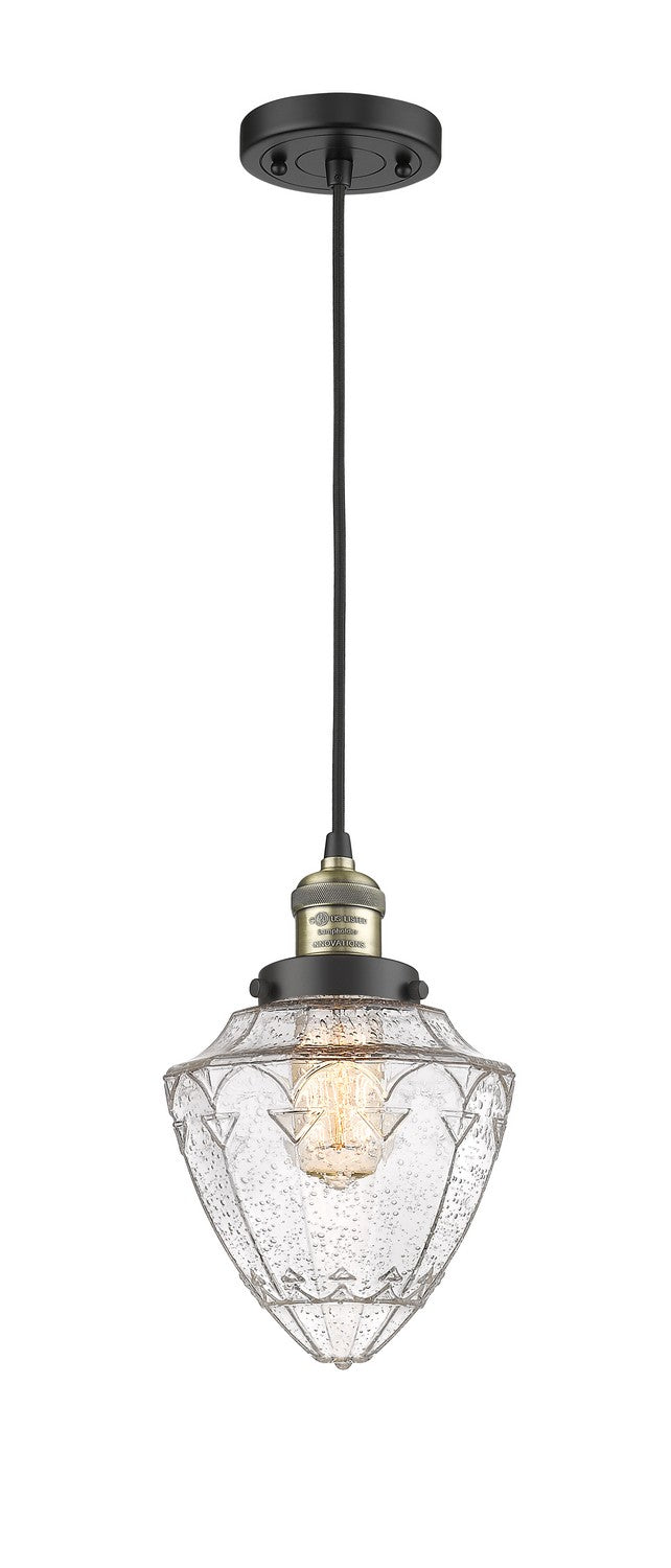 Innovations 201C-BAB-G664-7 One Light Mini Pendant, Black Antique Brass