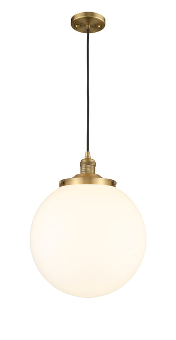 Innovations 201C-BB-G201-14 One Light Mini Pendant, Brushed Brass