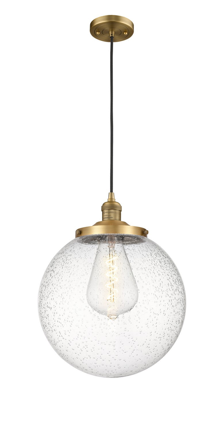 Innovations 201C-BB-G204-14 One Light Mini Pendant, Brushed Brass