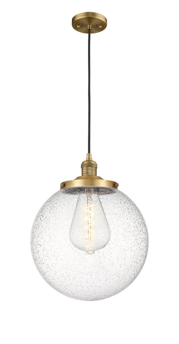 Innovations 201C-BB-G204-14 One Light Mini Pendant, Brushed Brass