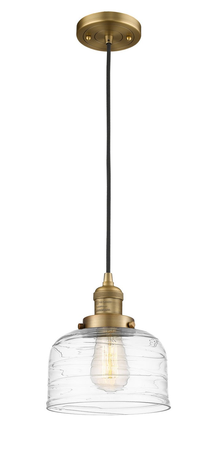 Innovations 201C-BB-G713 One Light Mini Pendant, Brushed Brass