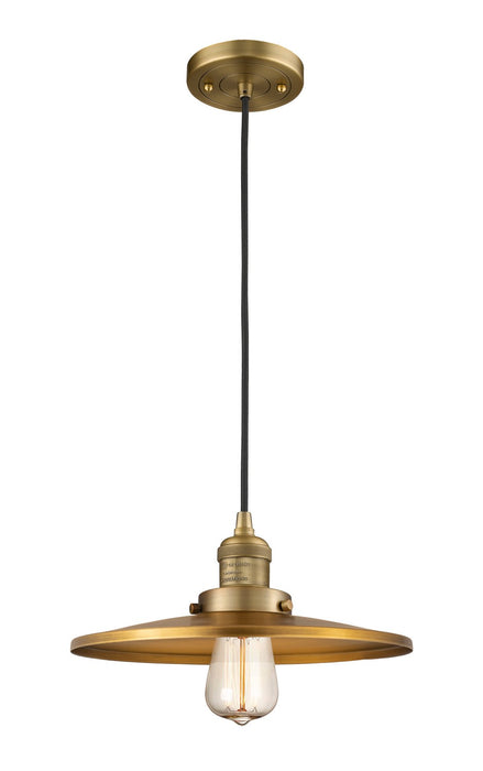 Innovations 201C-BB-MFR-BB-12 One Light Mini Pendant, Brushed Brass