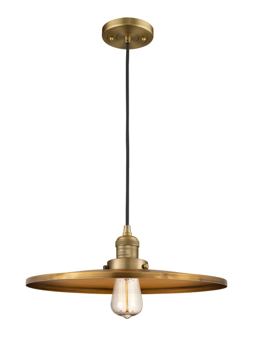 Innovations 201C-BB-MFR-BB-16 One Light Mini Pendant, Brushed Brass