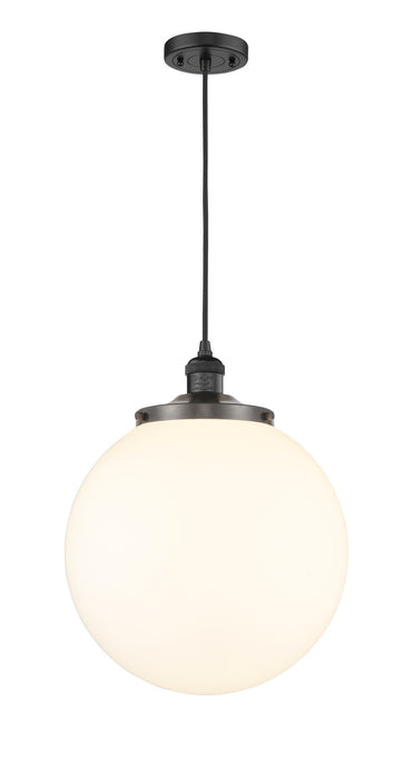 Innovations 201C-BK-G201-14 One Light Mini Pendant, Matte Black