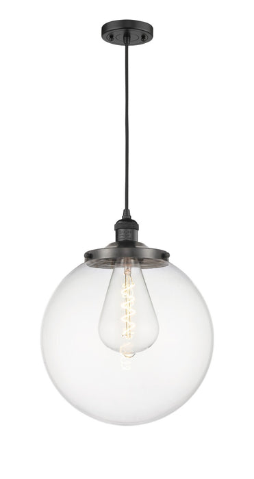 Innovations 201C-BK-G202-14 One Light Mini Pendant, Matte Black