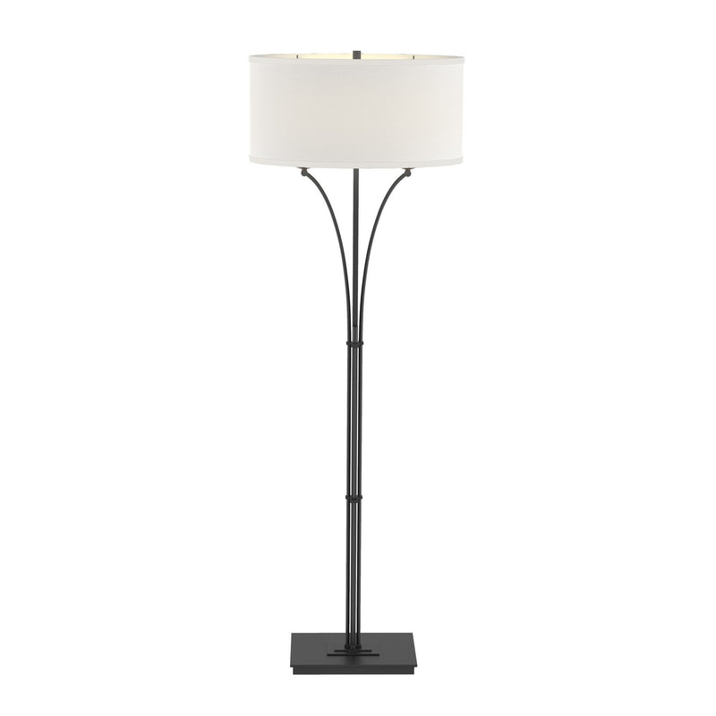 Hubbardton Forge 232720-SKT-10-SF1914 Two Light Floor Lamp, Black