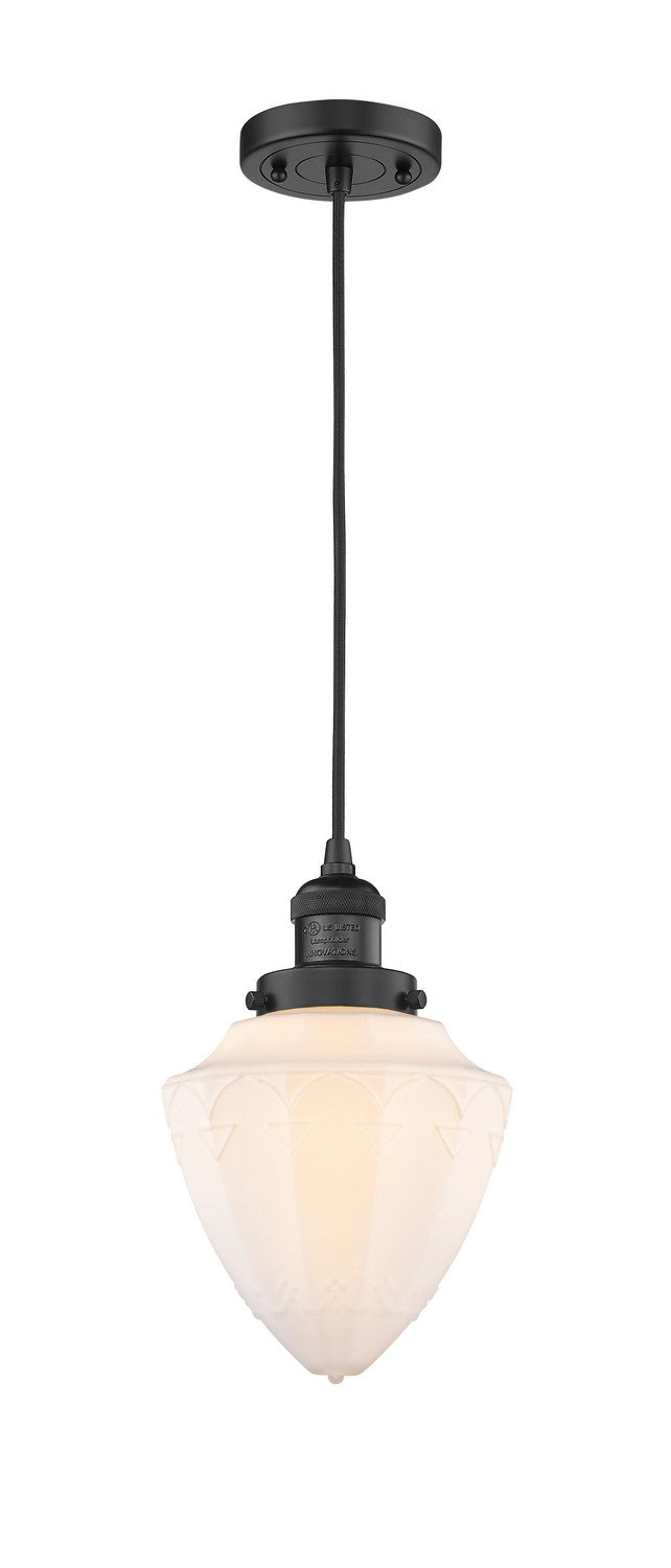 Innovations 201C-BK-G661-7-LED LED Mini Pendant, Matte Black