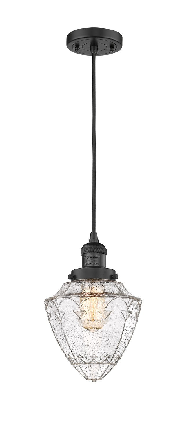 Innovations 201C-BK-G664-7 One Light Mini Pendant, Matte Black