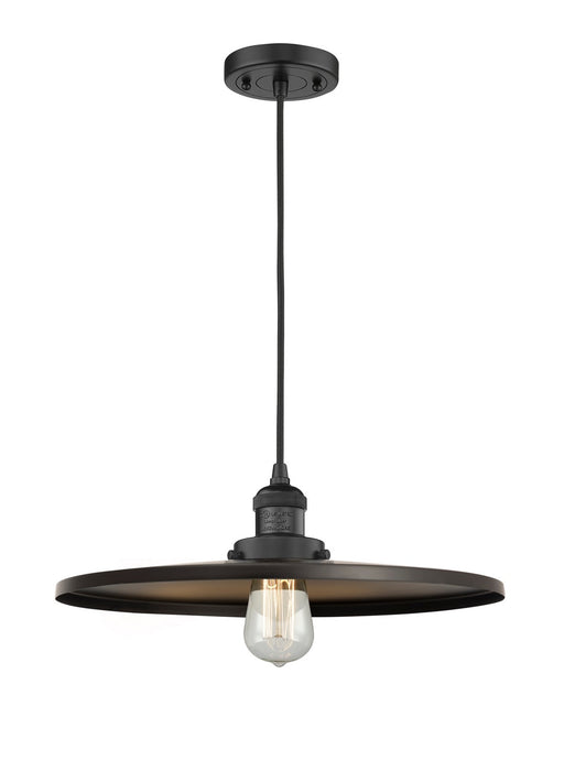 Innovations 201C-BK-MFR-BK-16 One Light Mini Pendant, Matte Black
