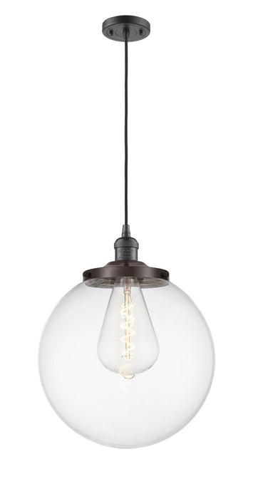 Innovations 201C-OB-G202-14 One Light Mini Pendant, Oil Rubbed Bronze