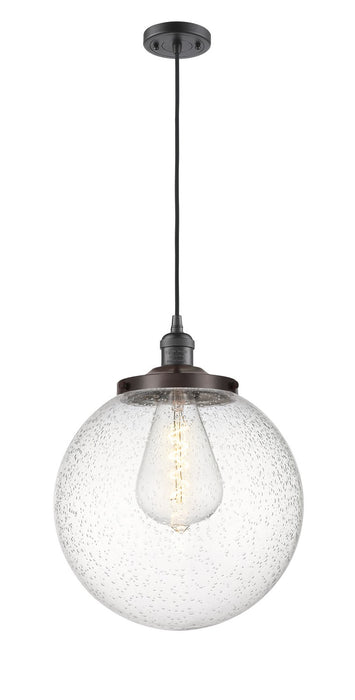 Innovations 201C-OB-G204-14 One Light Mini Pendant, Oil Rubbed Bronze