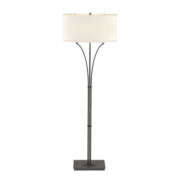 Hubbardton Forge 232720-SKT-20-SE1914 Two Light Floor Lamp, Natural Iron