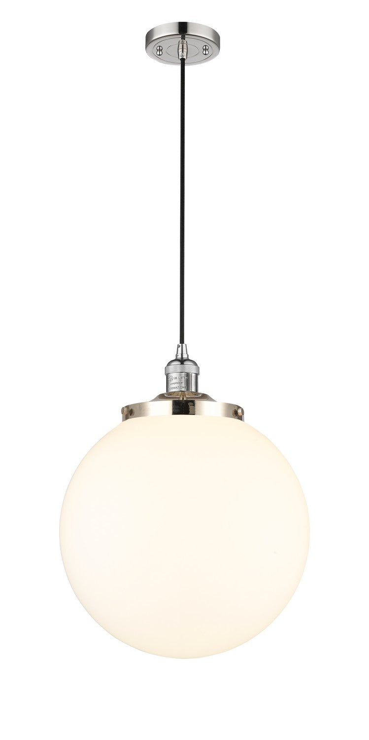 Innovations 201C-PN-G201-14 One Light Mini Pendant, Polished Nickel