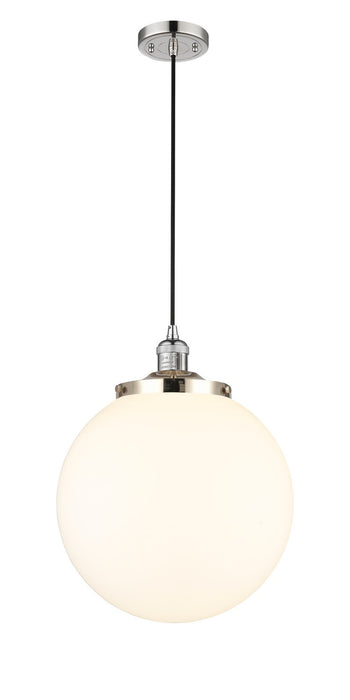 Innovations 201C-PN-G201-14 One Light Mini Pendant, Polished Nickel