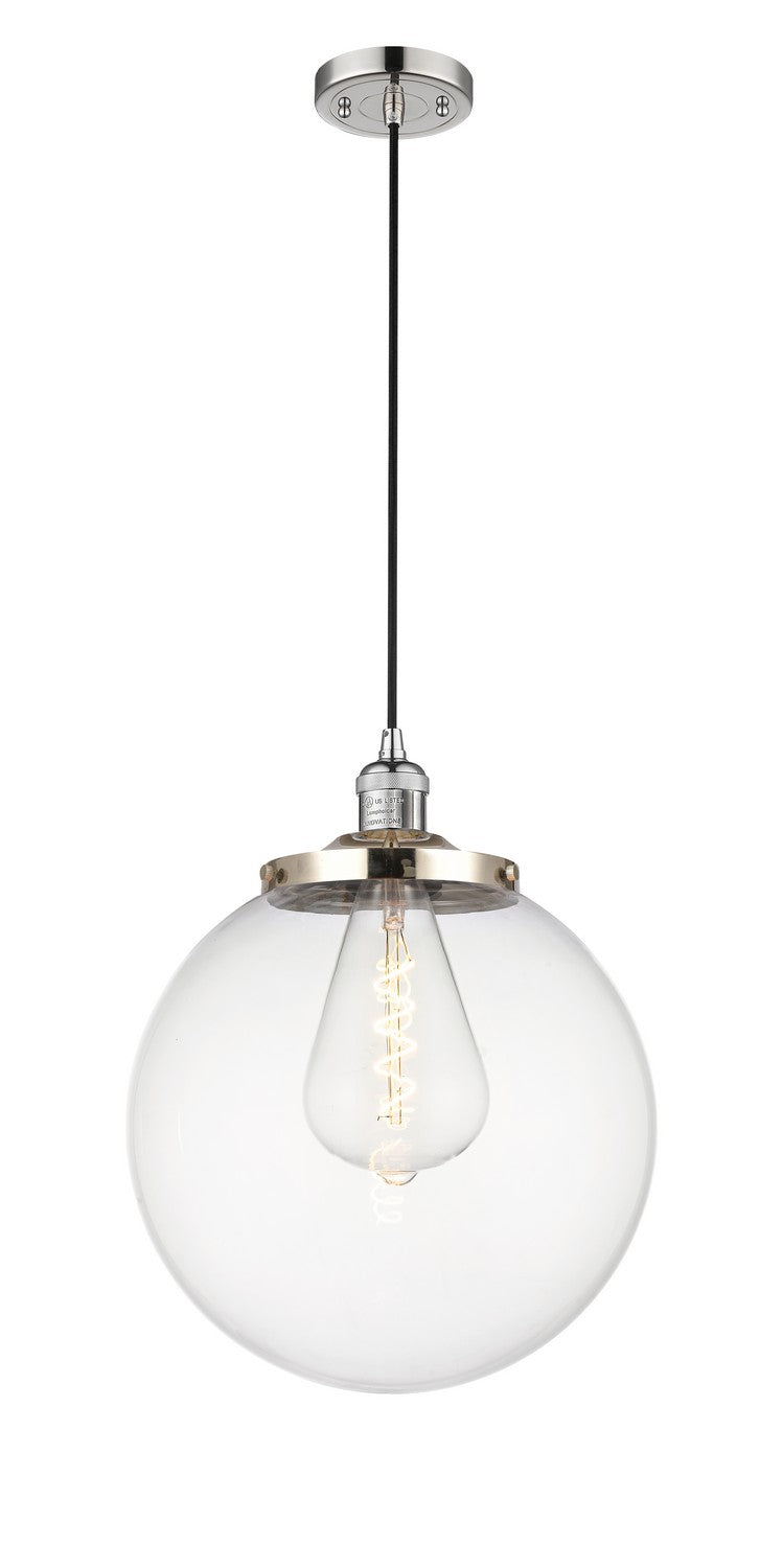 Innovations 201C-PN-G202-14 One Light Mini Pendant, Polished Nickel