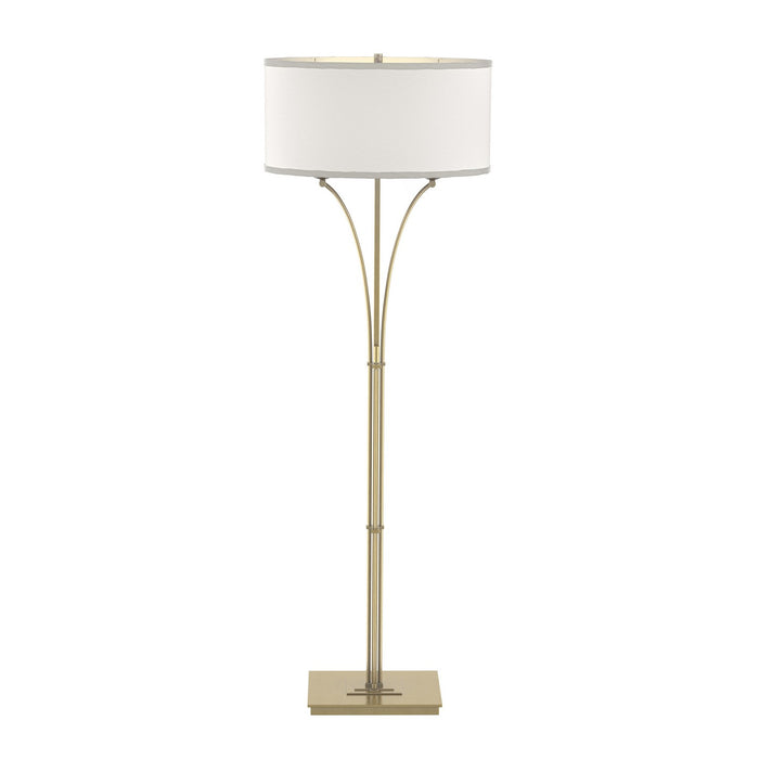 Hubbardton Forge 232720-SKT-86-SE1914 Two Light Floor Lamp, Modern Brass