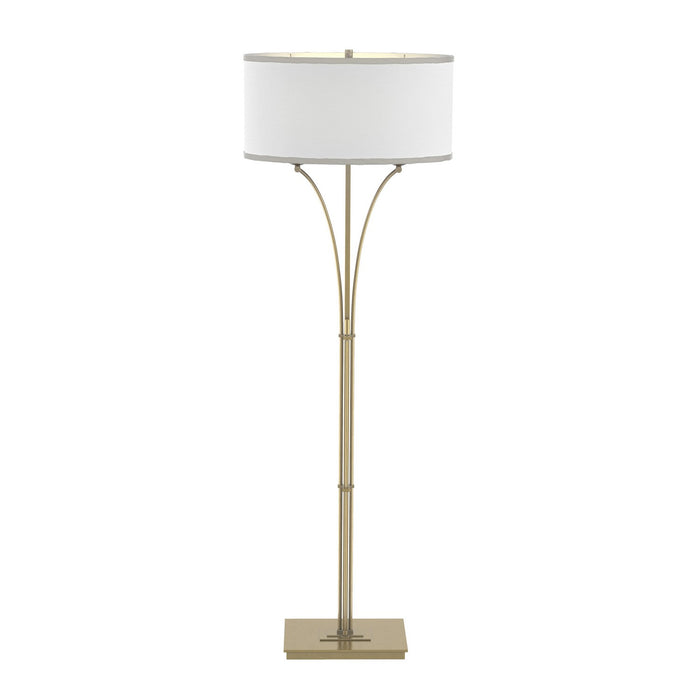 Hubbardton Forge 232720-SKT-86-SF1914 Two Light Floor Lamp, Modern Brass