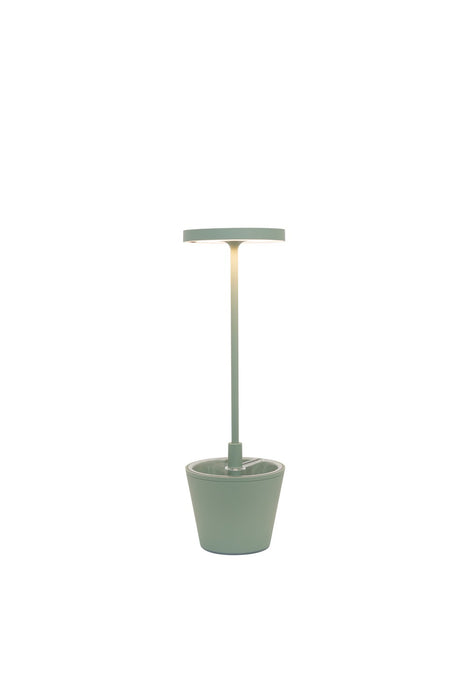 Zafferano LD0420G4 LED Table Lamp, Sage Green