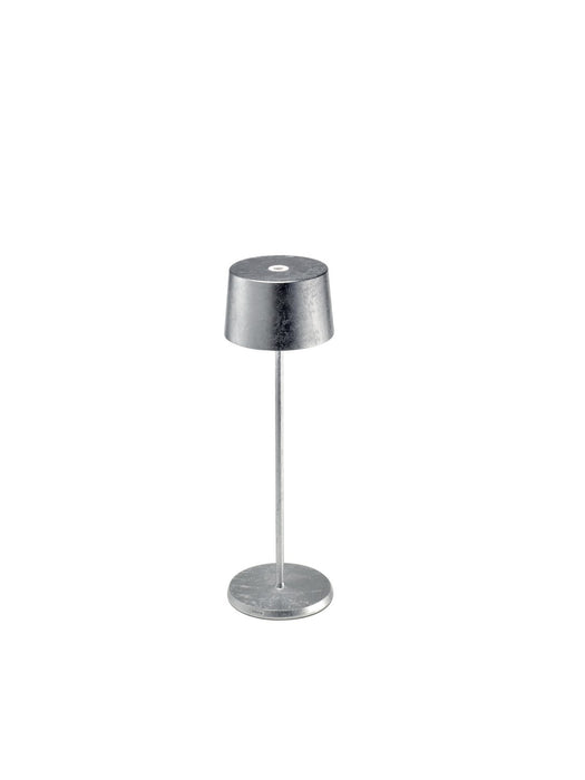 Zafferano LD0850BFA LED Table Lamp, Silver leaf