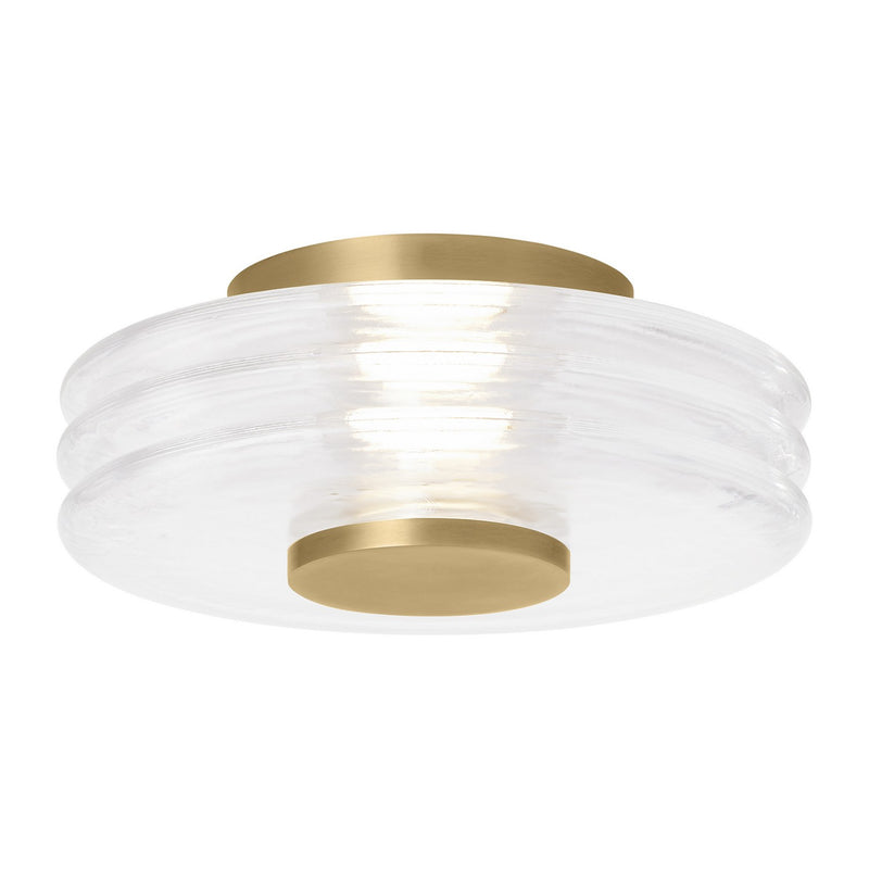 Visual Comfort Modern KWFM20727CNB LED Flush Mount, Natural Brass
