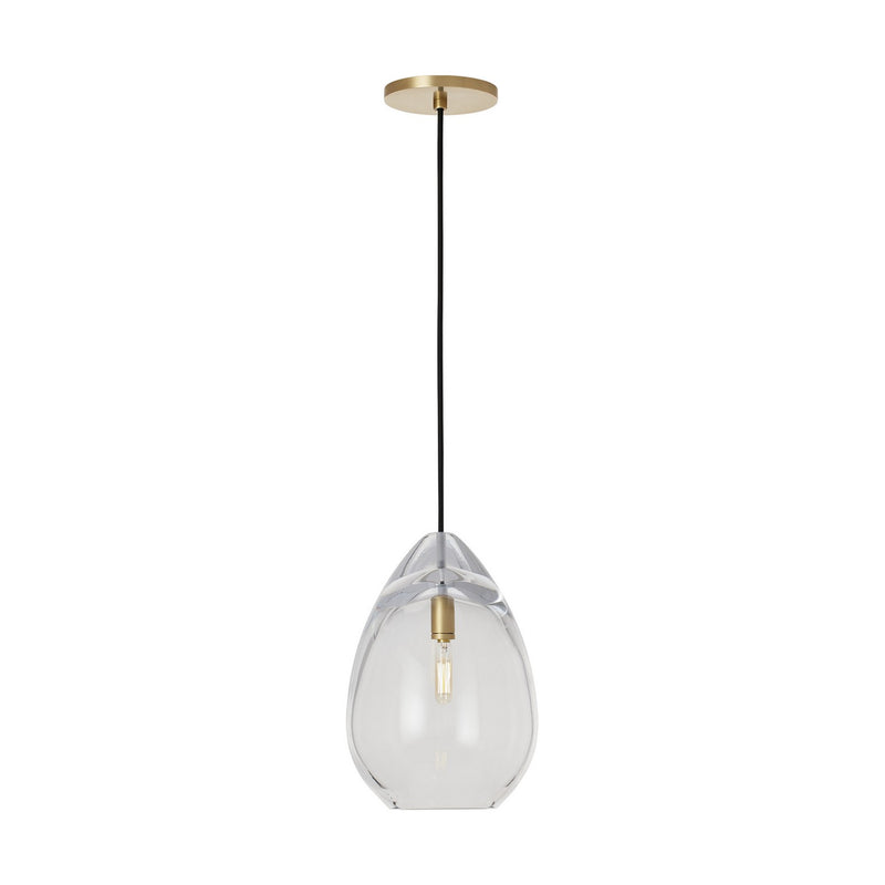 Visual Comfort Modern SLPD279CNB One Light Pendant, Natural Brass