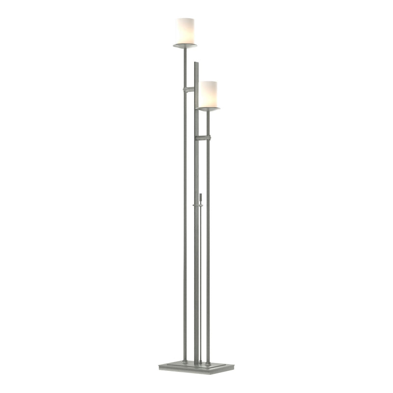 Hubbardton Forge 234903-SKT-82-GG0188 Two Light Floor Lamp, Vintage Platinum