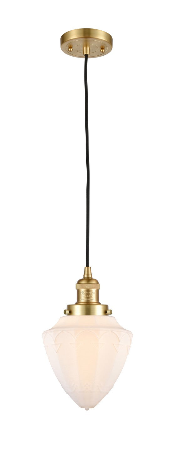 Innovations 201C-SG-G661-7 One Light Mini Pendant, Satin Gold