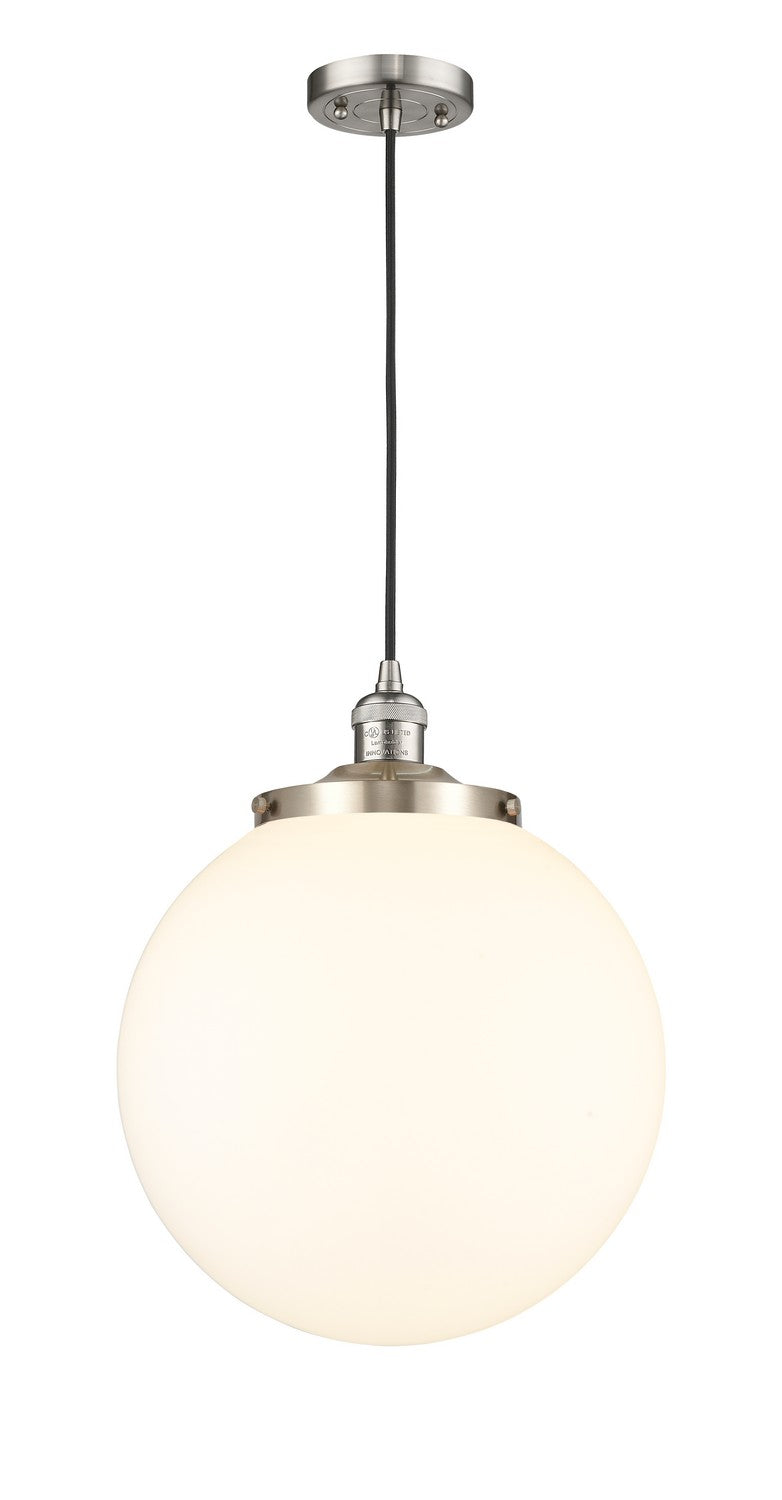 Innovations 201C-SN-G201-14 One Light Mini Pendant, Brushed Satin Nickel