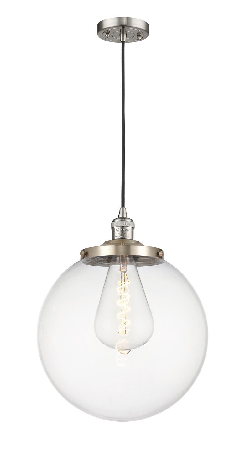 Innovations 201C-SN-G202-14 One Light Mini Pendant, Brushed Satin Nickel