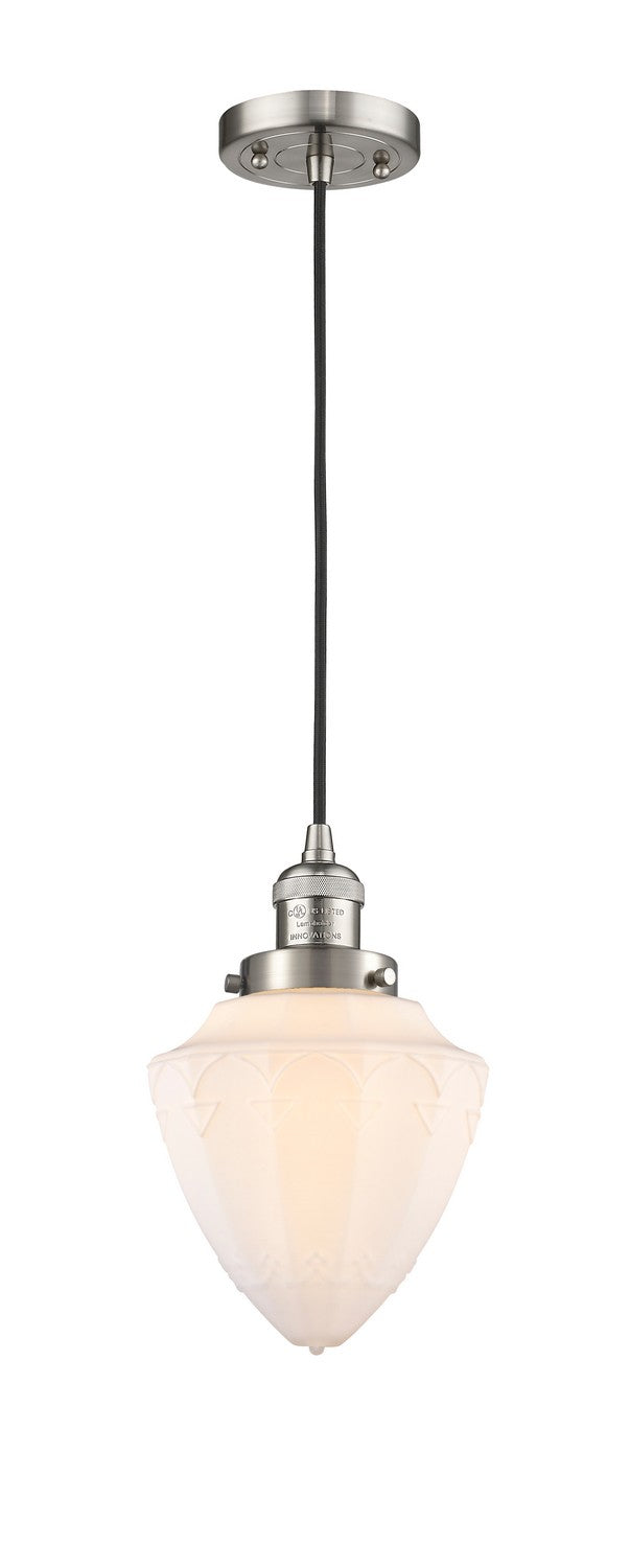 Innovations 201C-SN-G661-7 One Light Mini Pendant, Brushed Satin Nickel