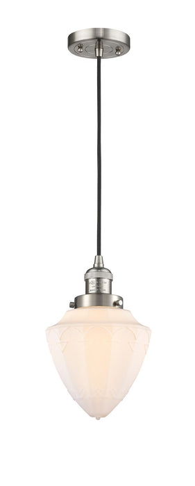 Innovations 201C-SN-G661-7 One Light Mini Pendant, Brushed Satin Nickel