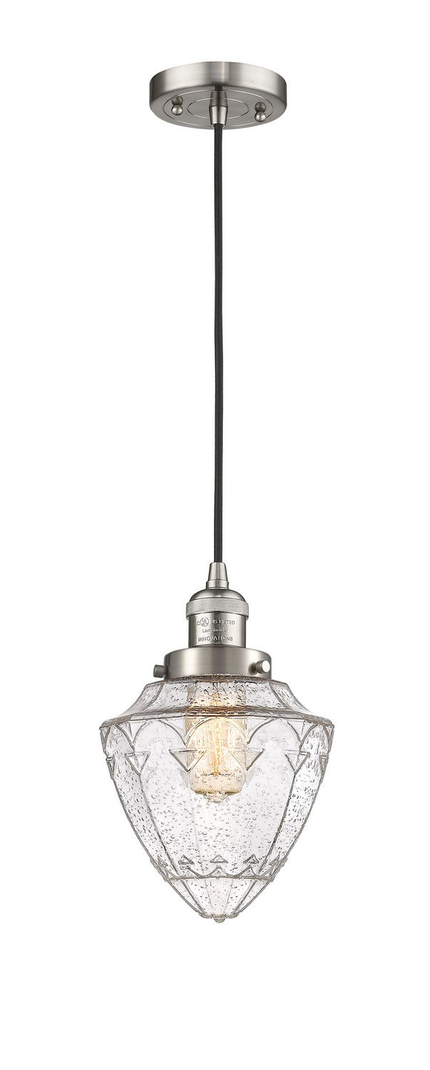 Innovations 201C-SN-G664-7 One Light Mini Pendant, Brushed Satin Nickel