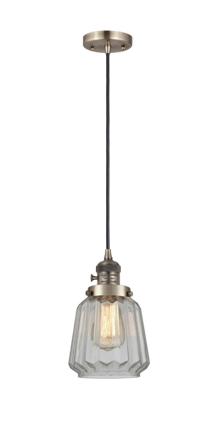 Innovations 201CSW-AB-G142 One Light Mini Pendant, Antique Brass