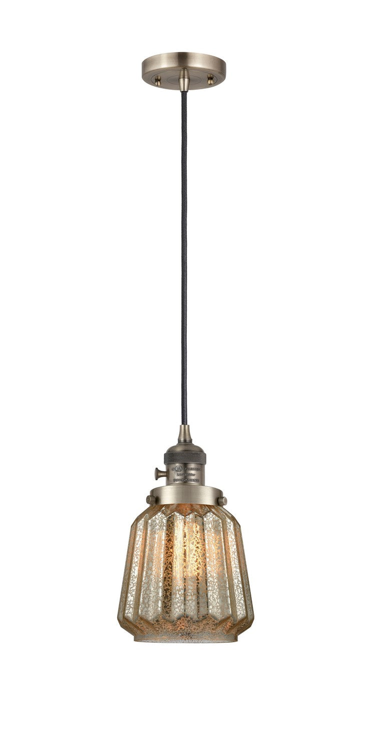 Innovations 201CSW-AB-G146 One Light Mini Pendant, Antique Brass