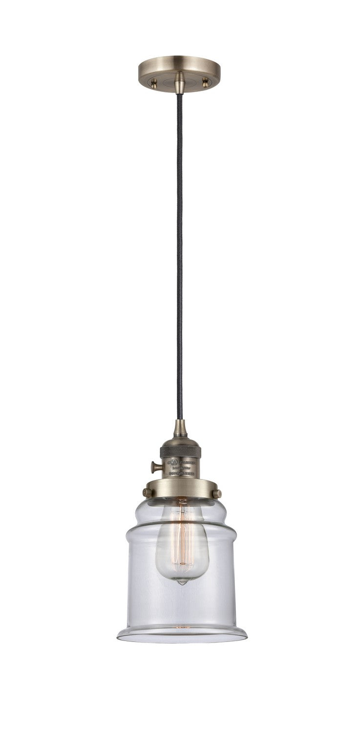 Innovations 201CSW-AB-G182 One Light Mini Pendant, Antique Brass