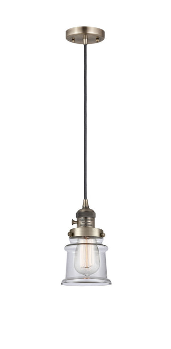 Innovations 201CSW-AB-G182S One Light Mini Pendant, Antique Brass