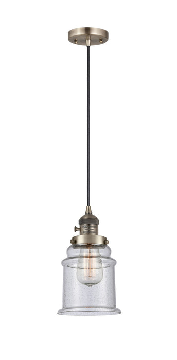 Innovations 201CSW-AB-G184 One Light Mini Pendant, Antique Brass