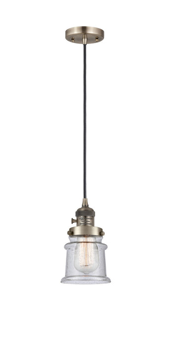 Innovations 201CSW-AB-G184S One Light Mini Pendant, Antique Brass