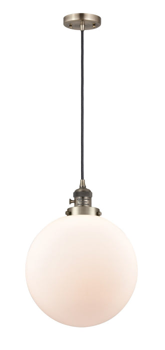 Innovations 201CSW-AB-G201-12 One Light Mini Pendant, Antique Brass