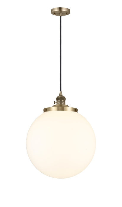 Innovations 201CSW-AB-G201-14 One Light Mini Pendant, Antique Brass