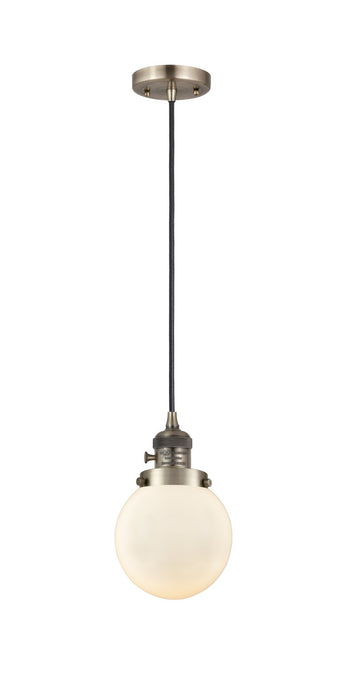 Innovations 201CSW-AB-G201-6 One Light Mini Pendant, Antique Brass
