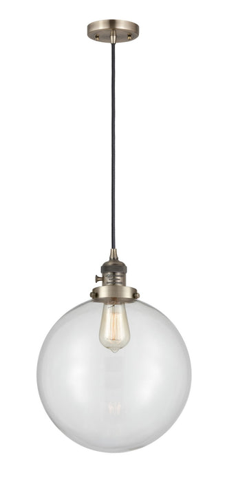 Innovations 201CSW-AB-G202-12 One Light Mini Pendant, Antique Brass