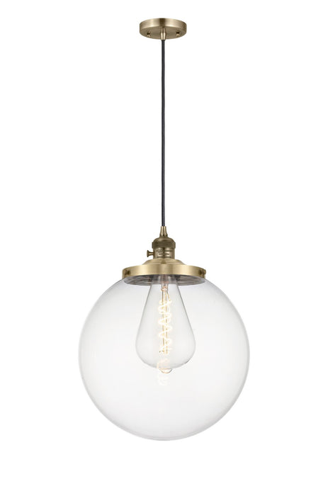 Innovations 201CSW-AB-G202-14 One Light Mini Pendant, Antique Brass