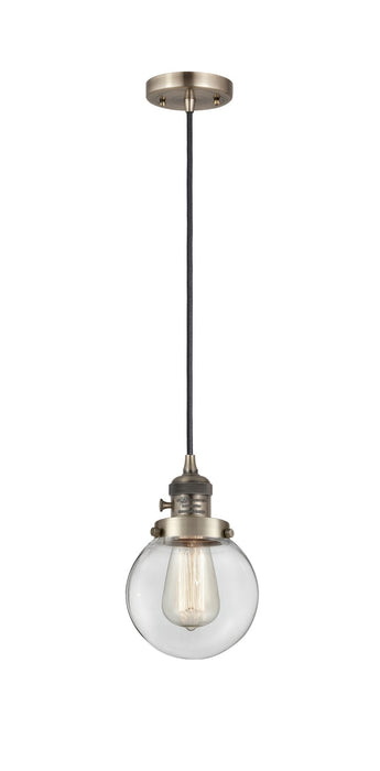 Innovations 201CSW-AB-G202-6 One Light Mini Pendant, Antique Brass