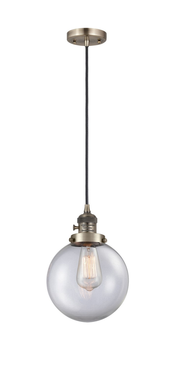 Innovations 201CSW-AB-G202-8-LED LED Mini Pendant, Antique Brass